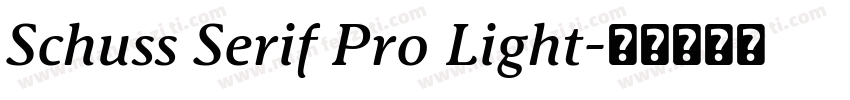 Schuss Serif Pro Light字体转换